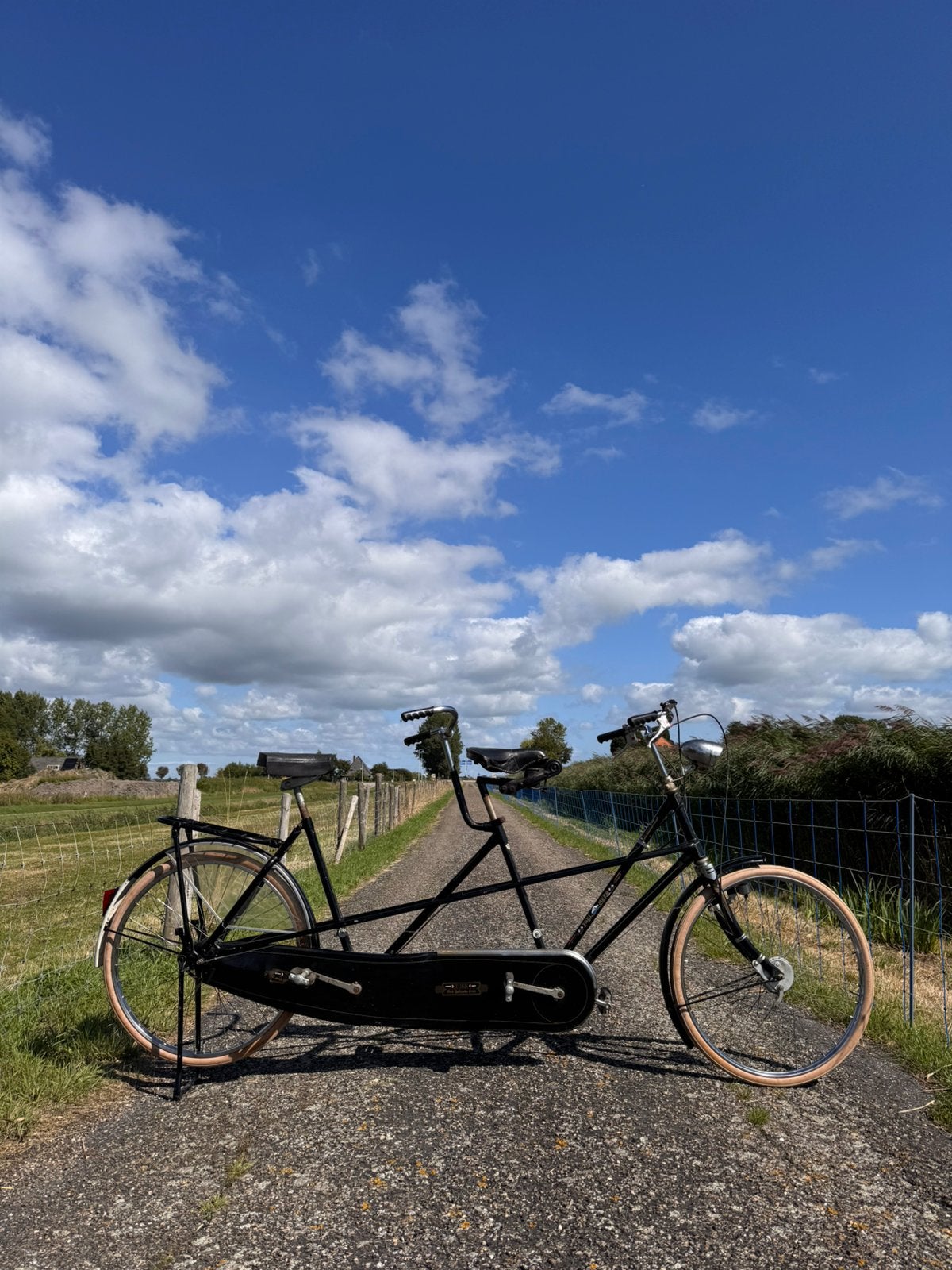 Vintage tandem, Ophalen, Trommelrem