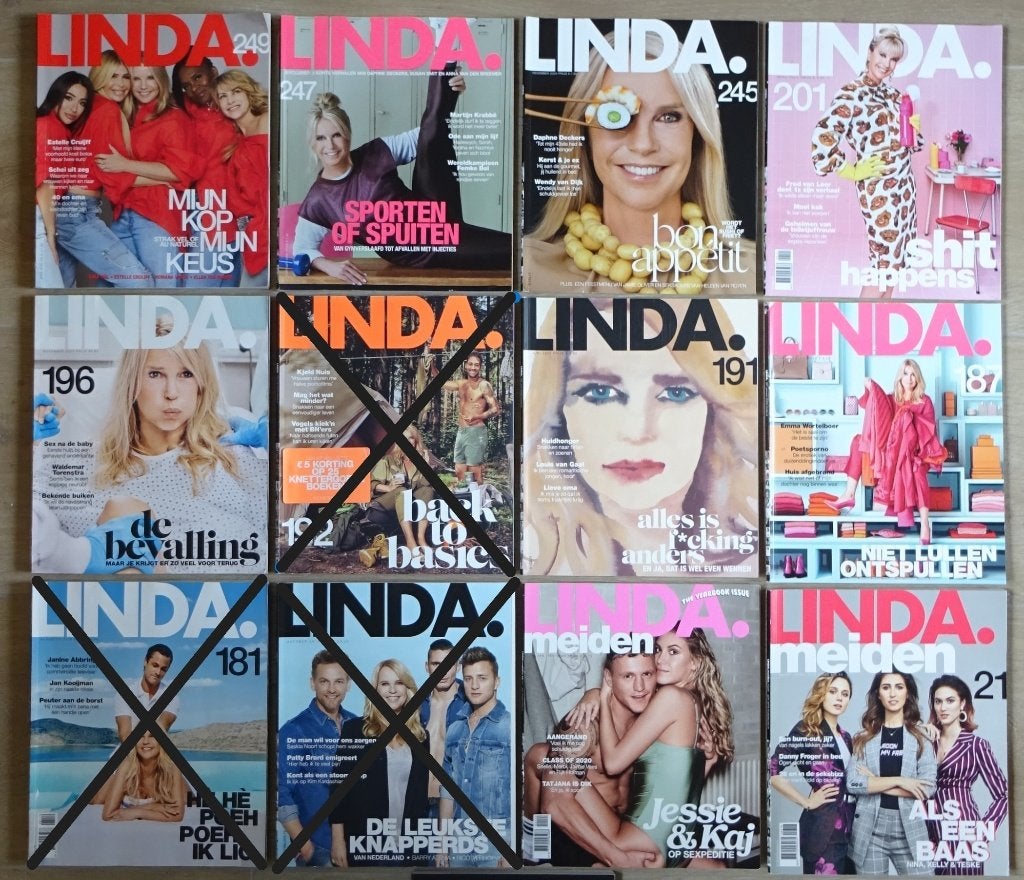 Linda en Lindameiden Tijdschriften / magazines boeken 9 st, Ophalen of Verzenden, Zo goed als nieuw, Damesbladen