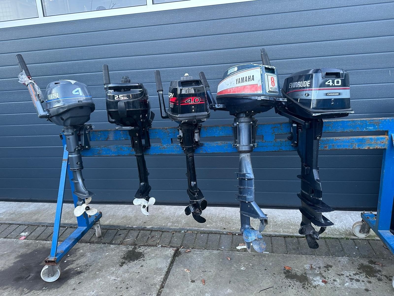 5 x Buitenboordmotoren in 1 koop € 975,- vaste prijs, Ophalen, Gebruikt, 5 tot 10 pk, Viertaktmotor