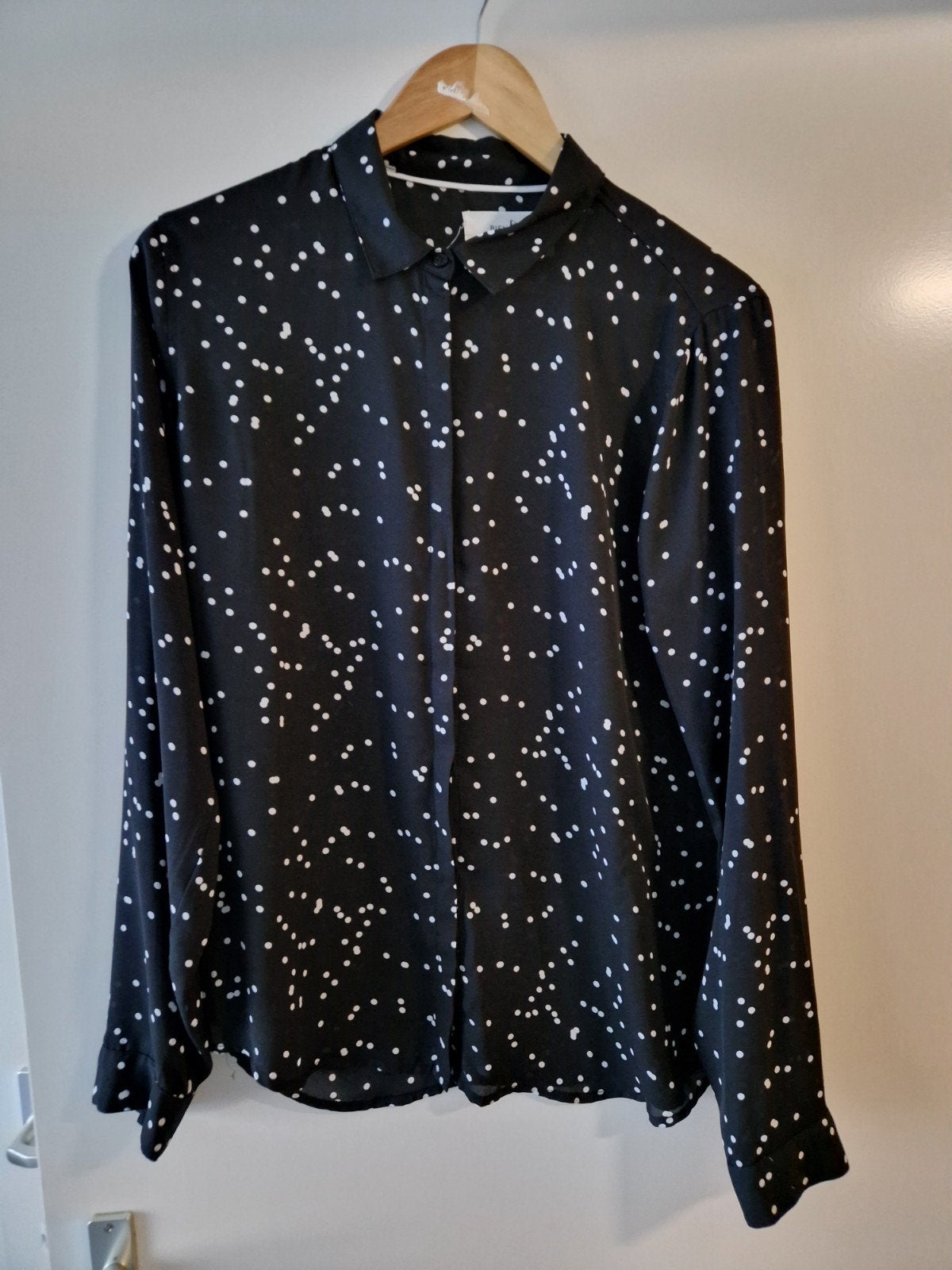 BIEN BLUE Zwarte Blouse met Witte Dots Maat L, BIEN BLUE, Zwart, Maat 42/44 (L), Nieuw