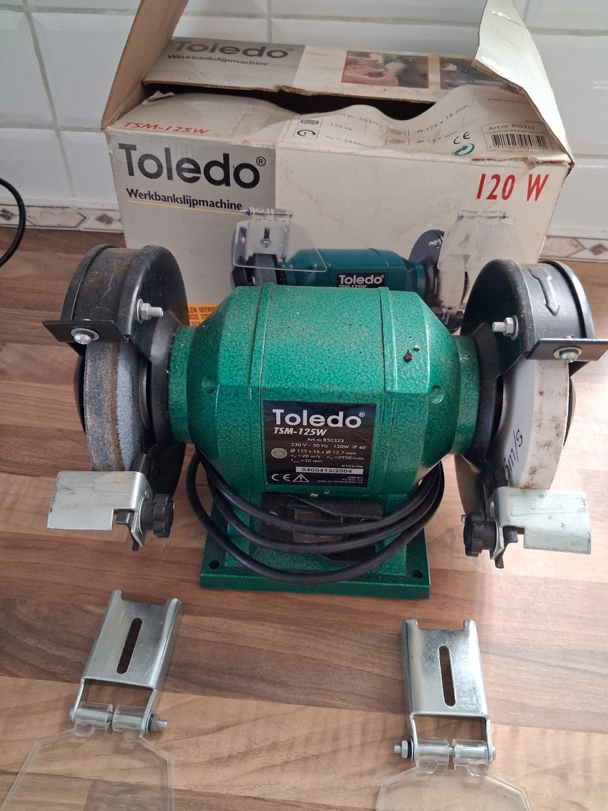 toledo werkbankslijpmachine 120 watt, Ophalen of Verzenden, Gebruikt, Werkbankslijpmachine