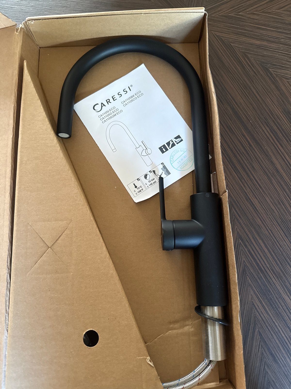 Nieuwe Caressi Keukenkraan Zwart - CA1105BK ECO, Ophalen, Overige typen, Nieuw, Zwart