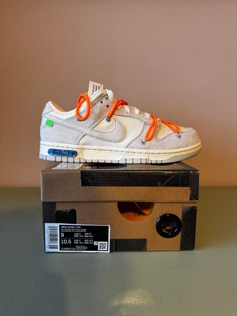 Nike Dunk Low x Off-White Lot 31 van 50 US9 EU42.5 Nieuw, Kleding | Heren, Schoenen, Ophalen of Verzenden, Nieuw, Wit, Sneakers of Gympen