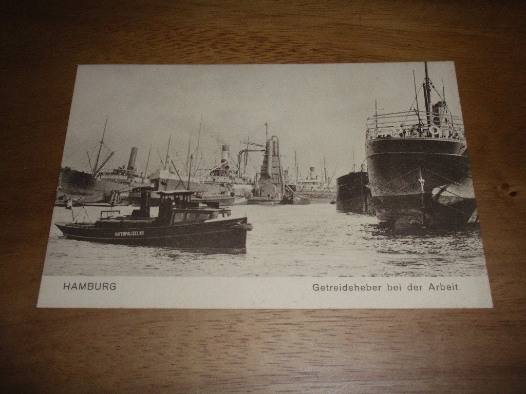 Hamburg Haven  Graanheffer Scheepvaart Schip Duitsland, Verzenden, 1920 tot 1940, Ongelopen, Duitsland