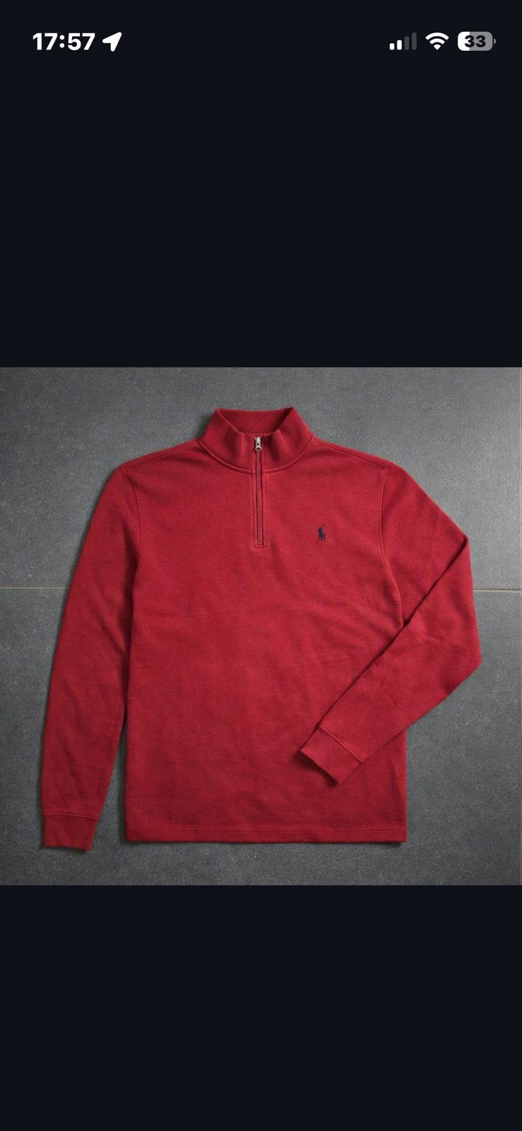 Ralph Lauren Quarter Zip - Maat L - Nieuw, Kleding | Heren, Verzenden, Nieuw, Maat 52/54 (L), Rood