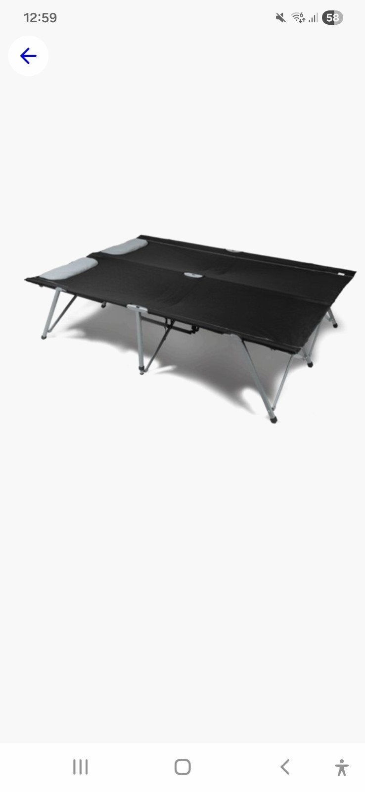 Kampa Dream Double Campbed - 2-persoons veldbed, Ophalen, Zo goed als nieuw, 2-persoons