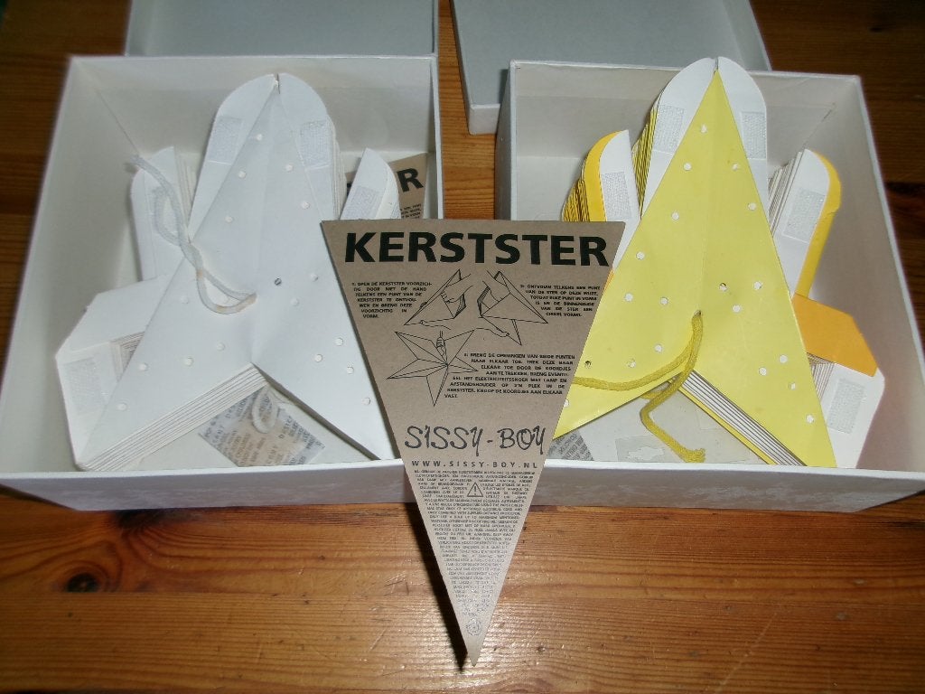 Sissy boy kerstster 2x nieuw! - Wit en geel, Ophalen of Verzenden, Nieuw