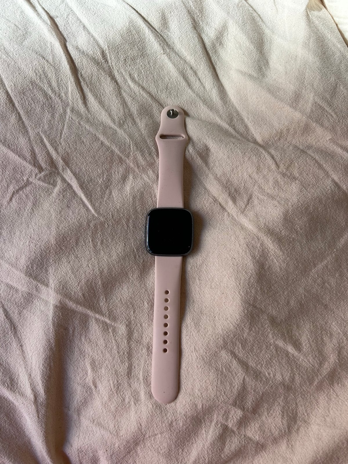 Fitbit Versa 2 met nieuw bandje, Ophalen of Verzenden, Hartslag, Zo goed als nieuw, Roze