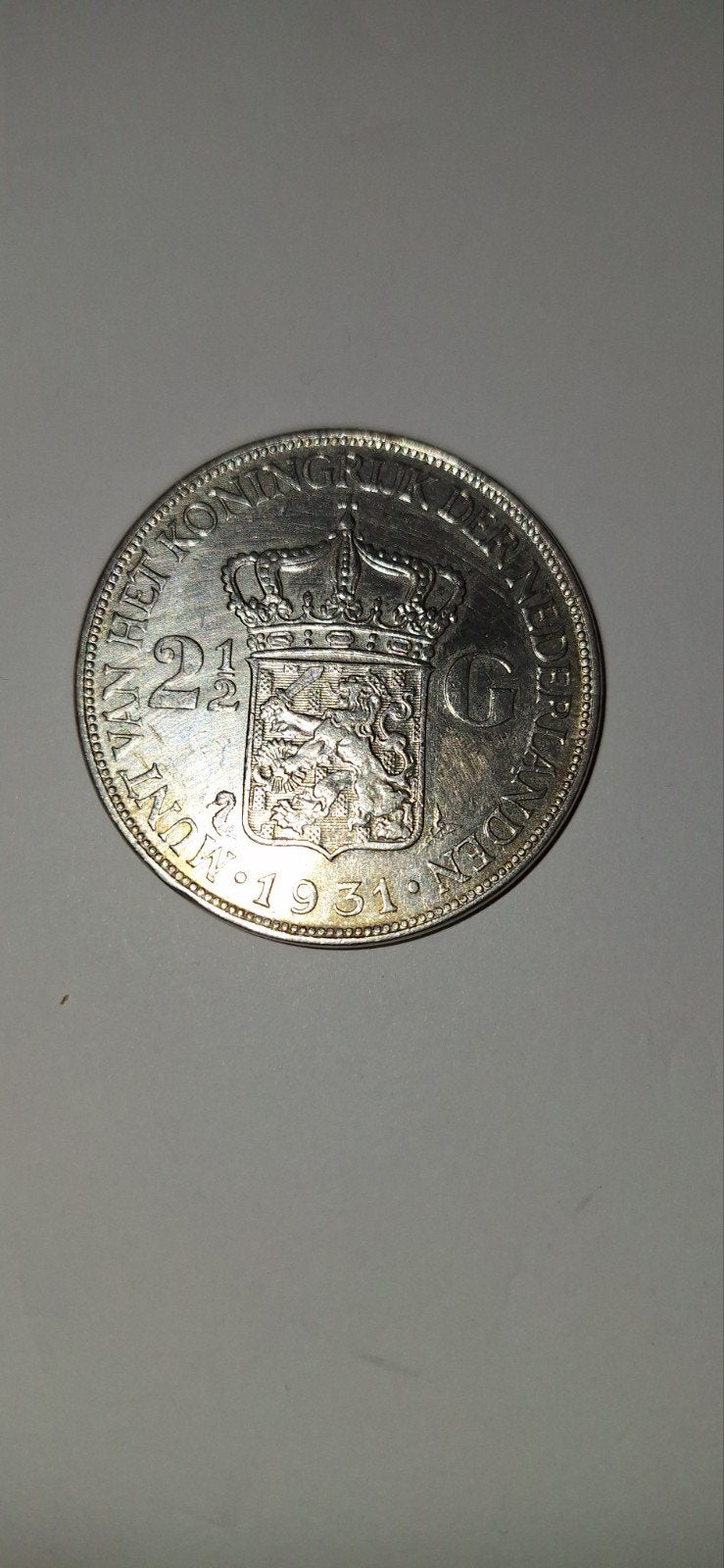 Zilveren 2,5 Gulden Koningin Wilhelmina 1931, Postzegels en Munten, Zilver, Ophalen of Verzenden, Koningin Wilhelmina, Losse munt