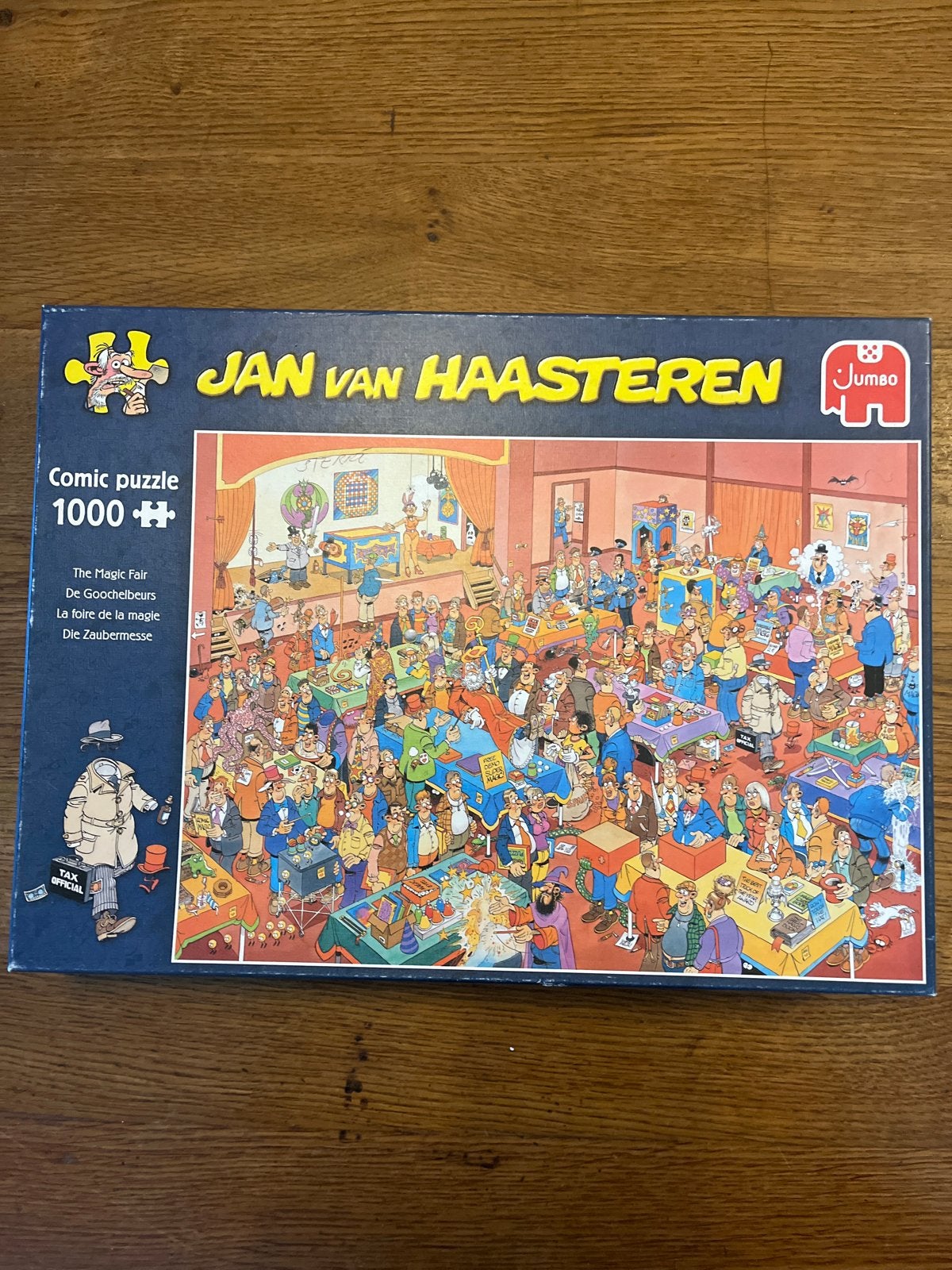 Jan van Haasteren De Goochelbeurs 1000 stukjes, Ophalen of Verzenden, 500 t/m 1500 stukjes, Gebruikt, Legpuzzel