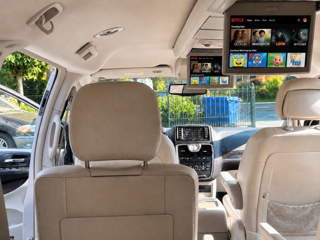 Chrysler Grand Voyager 3.6 V6 LIMITED BLU-RAY 3xTV/DVD/PDC/N, Auto's, Chrysler, Dealer onderhouden, Gebruikt, Zwart, Grand Voyager