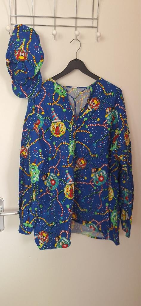 2x Boerenkiel Carnaval XL met petten - Blauw en Rood, Carnaval, Maat 46/48 (XL) of groter, Ophalen of Verzenden, Kleding