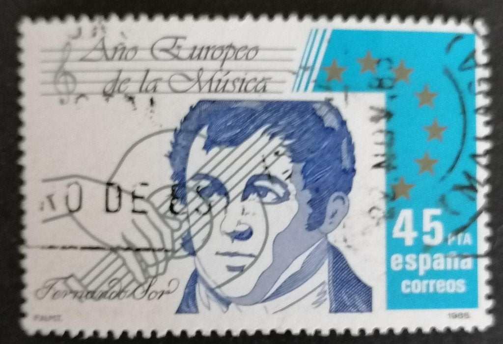 SPANJE - Europees jaar v.d. Muziek 1985, Postzegels en Munten, Postzegels | Europa | Spanje, Verzenden, Gestempeld