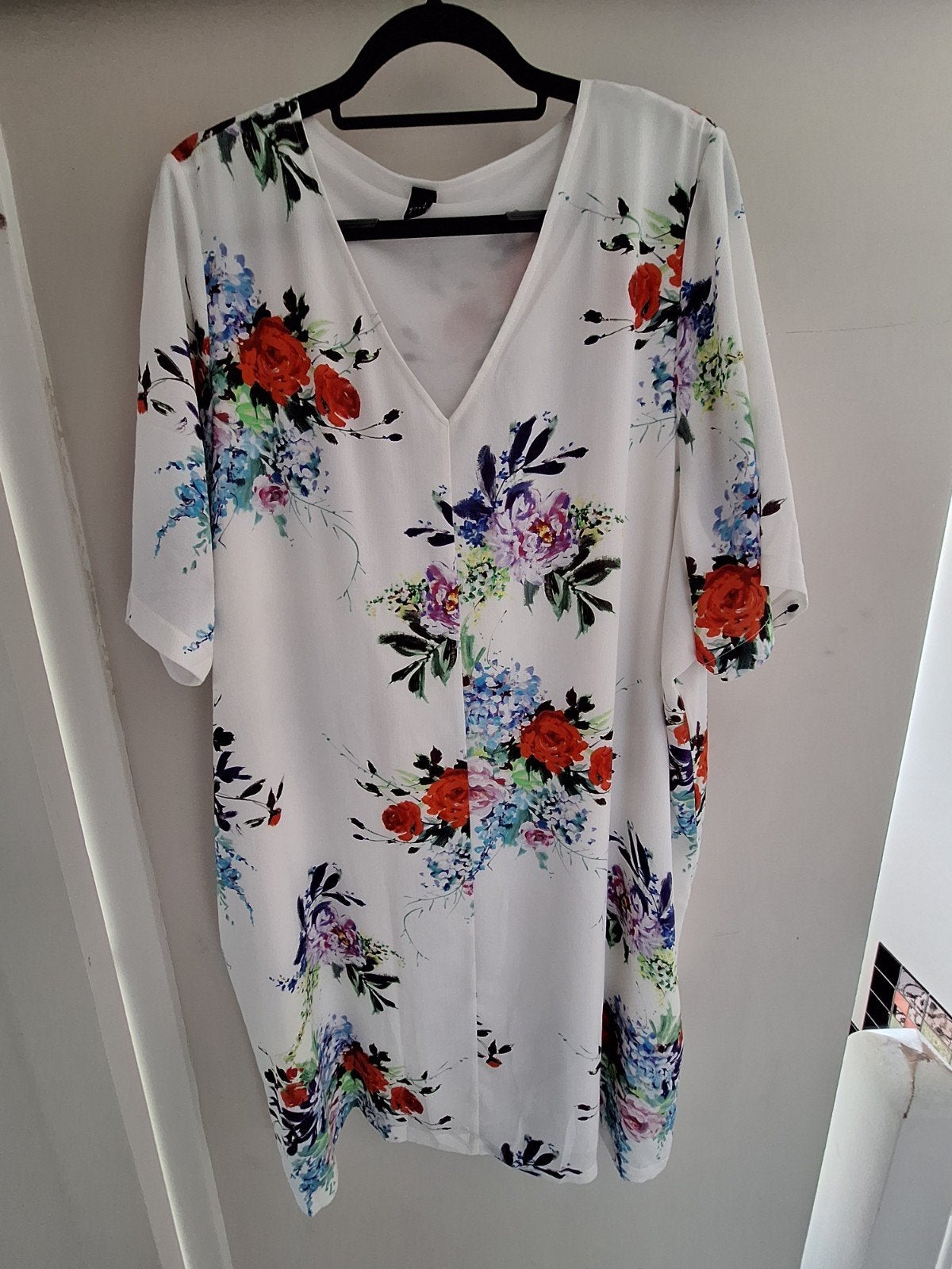 Yoek Bloemenprint Tuniek Jurk Maat 50/52 (XL), Yoek, Meerkleurig, Maat 46/48 (XL) of groter, Ophalen of Verzenden