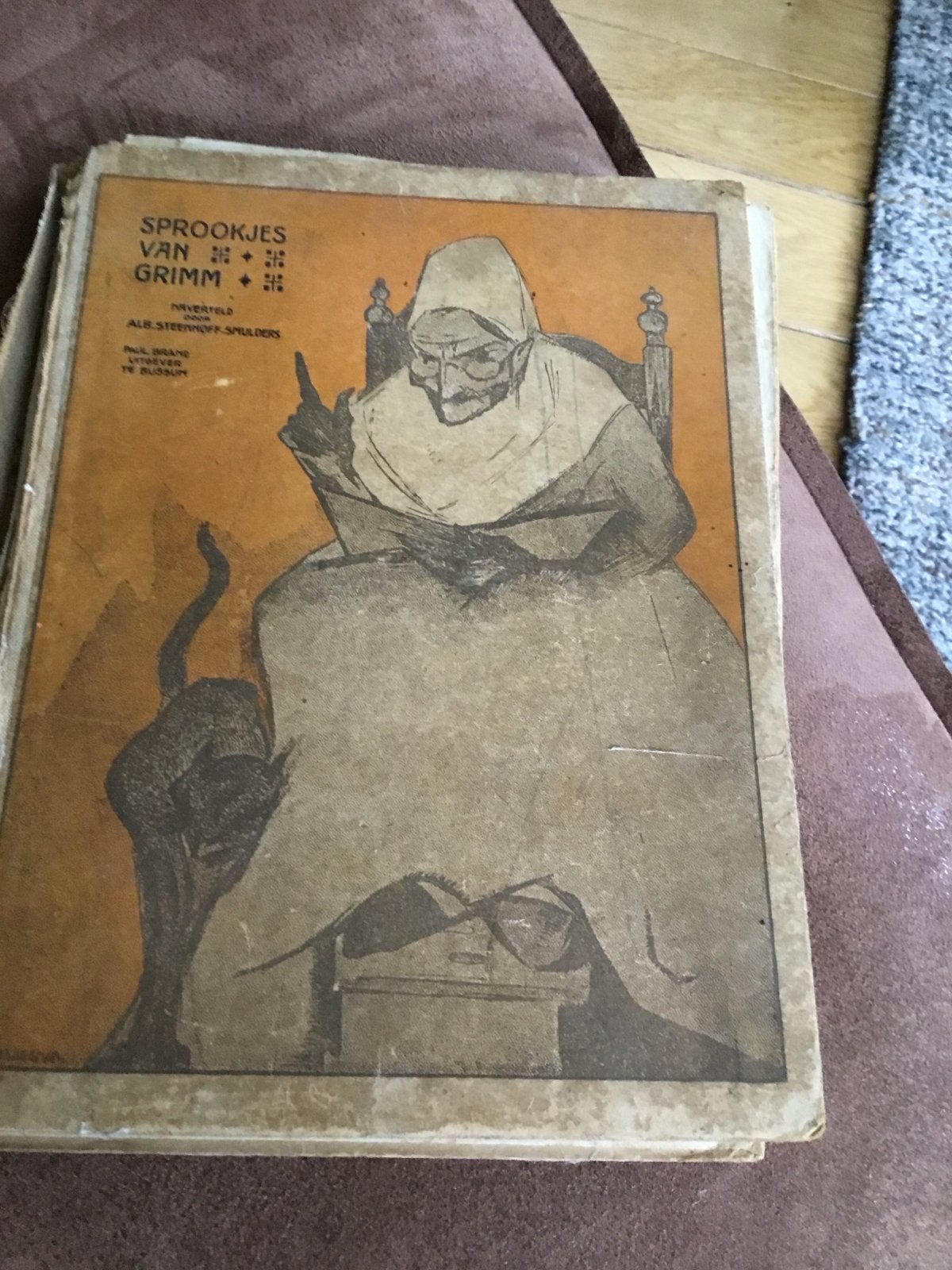 Antiek Sprookjesboek van Grimm - Uitgave 1913, Ophalen of Verzenden, Gelezen