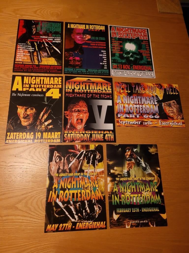 A Nightmare in Rotterdam flyers hardcore gabber thunderdome, Ophalen of Verzenden