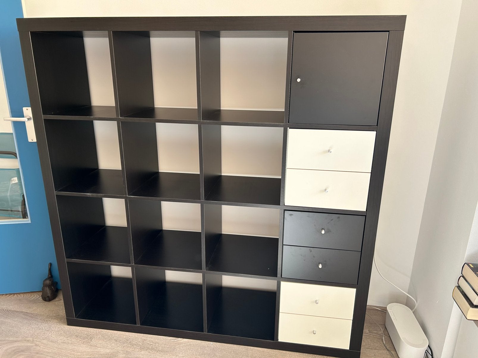 Ikea Expedit /Kallax 4x4 met 4 inzet stukken, Ophalen, Gebruikt, 100 tot 150 cm, 100 tot 150 cm