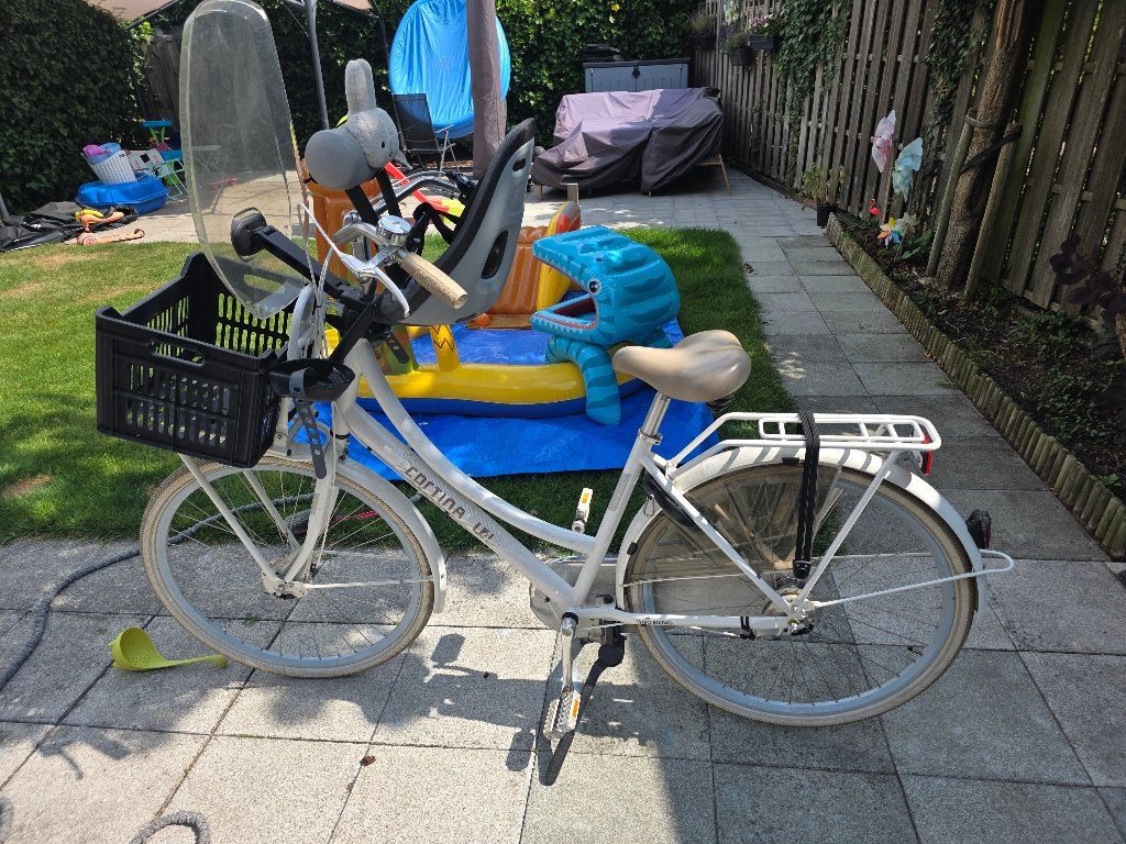 Cortina U4 Family D50 Snow White RB3 28 inch, Mandje, Zo goed als nieuw, 50 tot 53 cm, Ophalen
