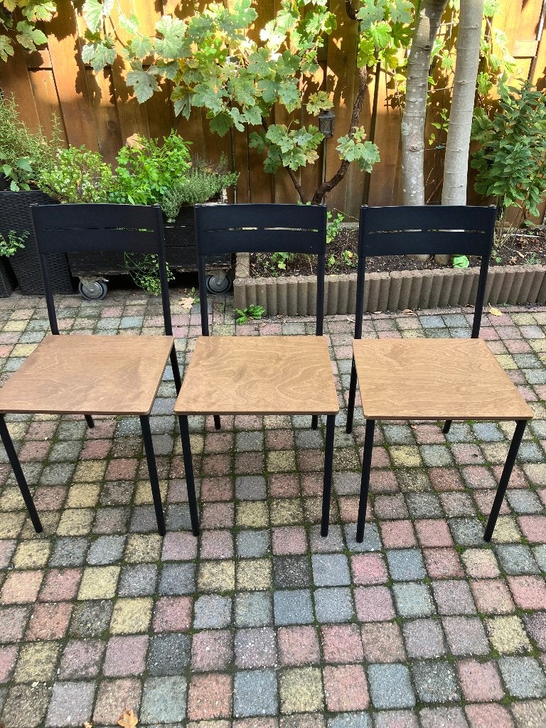 3x IKEA BUSLÄTT stoel, Ophalen, Gebruikt, Drie, Zwart