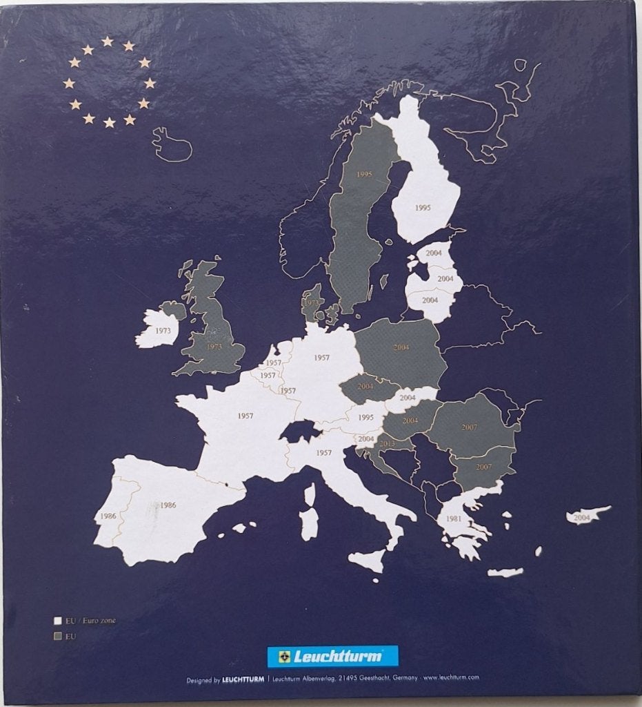 Collectie 2 euromunten 2015 - 30 jr EU Vlag - PRESSO album, Verzenden, Overige landen, Overige waardes, Setje
