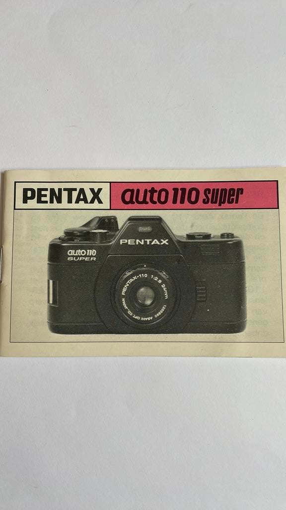 Pentax Auto 110 Super gebruiksaanwijzing manual, Ophalen of Verzenden, Zo goed als nieuw, Compact, Pentax