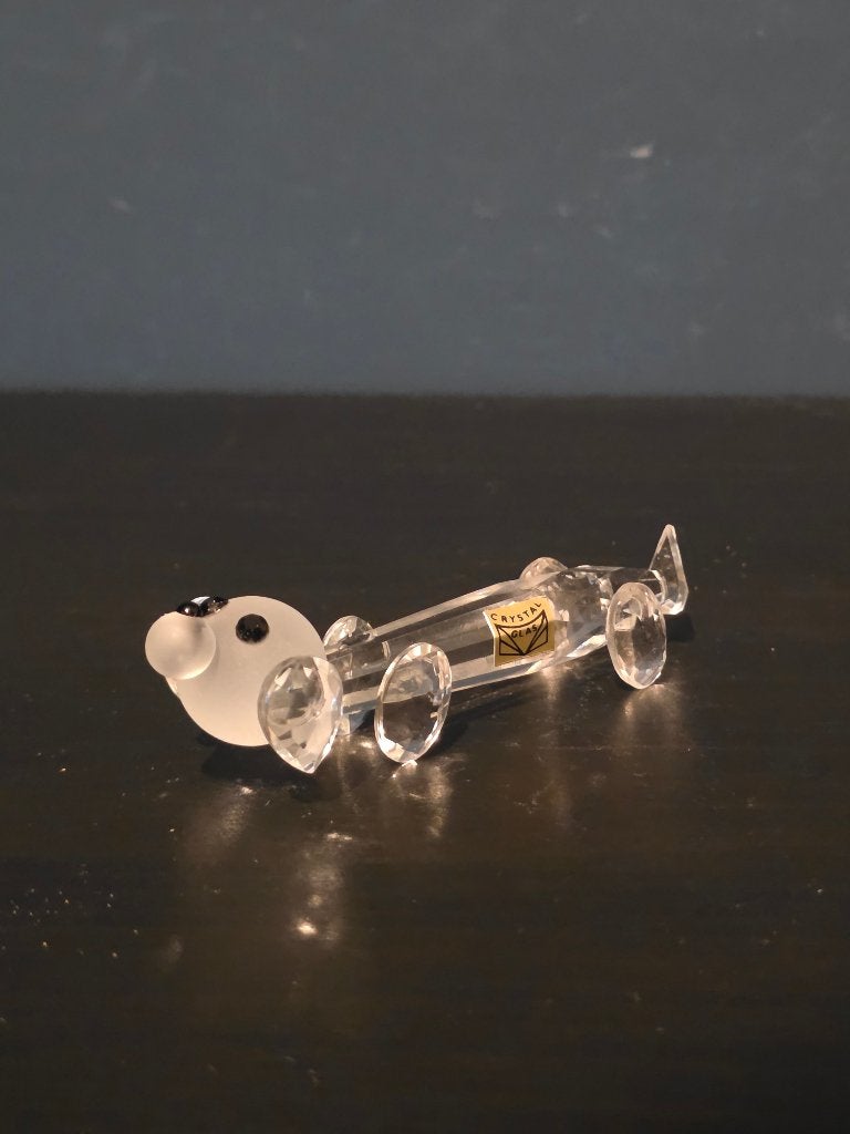 Crystal Glas teckel beeldje – kristalglas hond, Verzamelen, Ophalen of Verzenden, Zo goed als nieuw, Dier