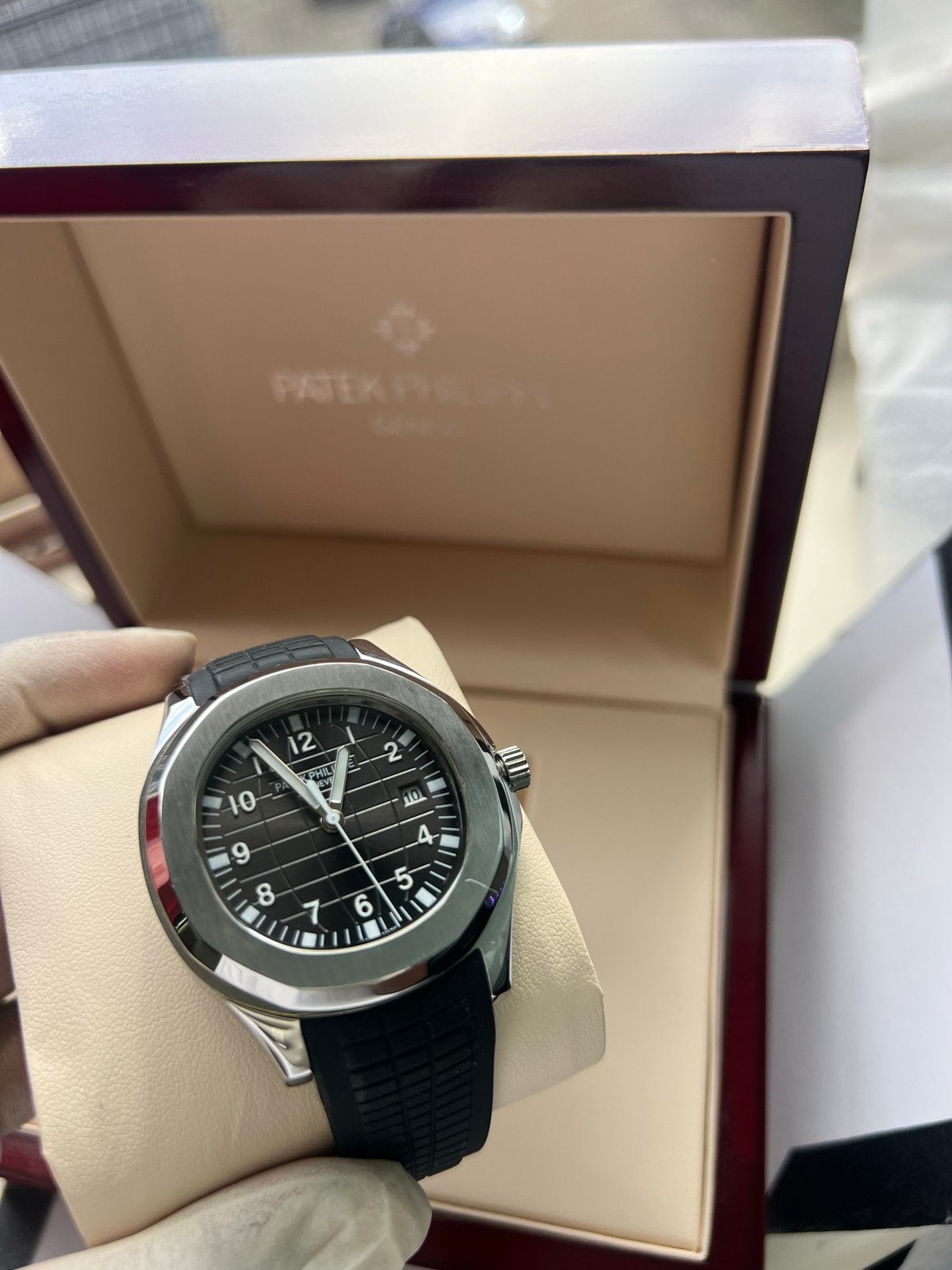 Patek Philippe Aquanaut, Sieraden, Tassen en Uiterlijk, Overige merken, Staal, Polshorloge, Kunststof
