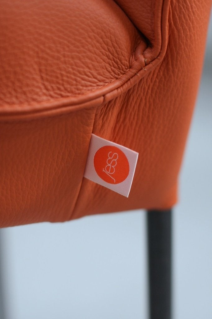 Leuke moderne eetkamerstoel Forward Jess Design leer oranje, Huis en Inrichting, Ophalen, Modern design, Overige kleuren, Zo goed als nieuw