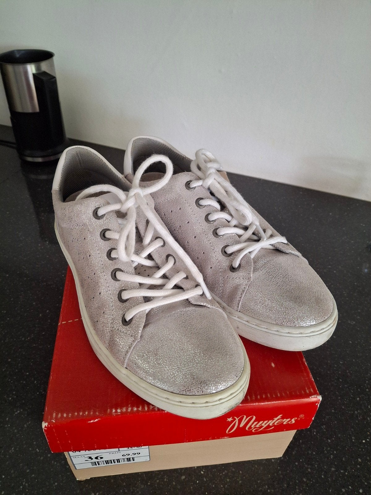 Muyters schoenen zilver maat 36, Meisje, Schoenen, Ophalen of Verzenden, Zo goed als nieuw