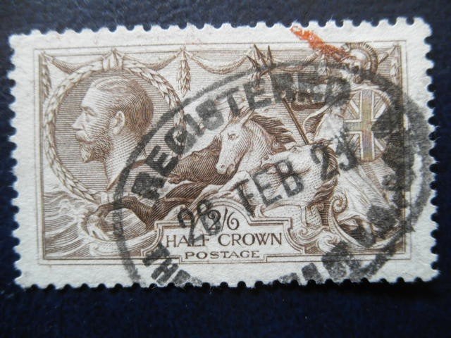 Postzegels Engeland 1918 seahorse - Mi. nr. 141 - cw. 90,00., Ophalen of Verzenden, Gestempeld