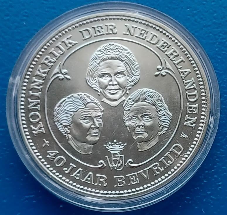 Penning 40 jaar Bevrijd - 1945-1985 NMB Bank UNC, Verzenden, Overige materialen, Nederland