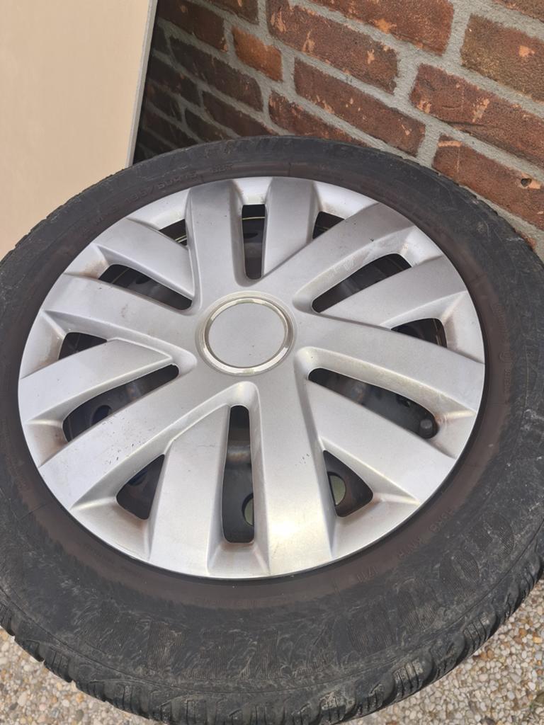 Toyota corolla 4x100 195 60 15 wieldoppen, Ophalen, Gebruikt