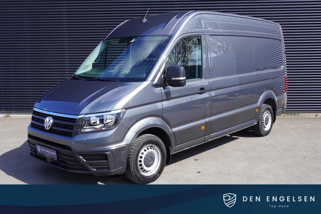 Volkswagen Crafter 35 180pk Automaat L3H3/L2H2 Apple Carplay, Auto's, Bestelauto's, Stof, Gebruikt, Zwart, 4 cilinders