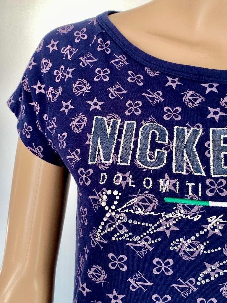 K155 Origineel Nickelson maat S=36 T-shirt top donker-blauw, Blauw, Nickelson, Ophalen of Verzenden, Zo goed als nieuw
