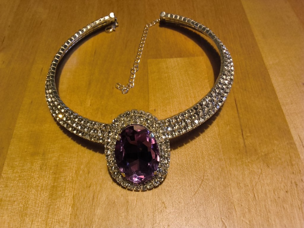Ketting, Met strass, Nieuw, Ophalen of Verzenden, Steen of Mineraal