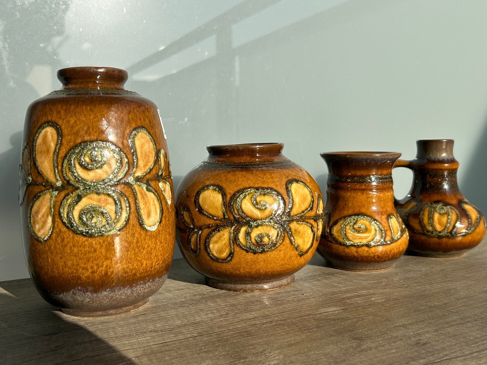 Strehla Germany - set van 4, Antiek en Kunst, Antiek | Vazen, Ophalen of Verzenden