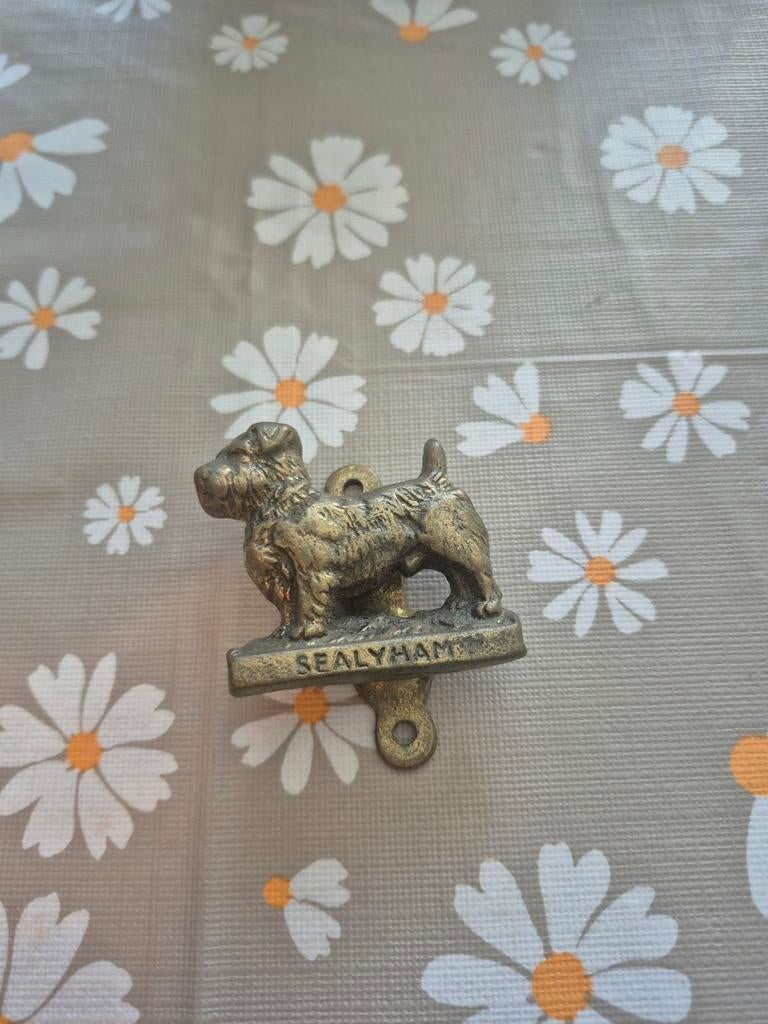 Vintage Sealyham Terrier Hondenbeeldje Brons, Ophalen of Verzenden, Brons
