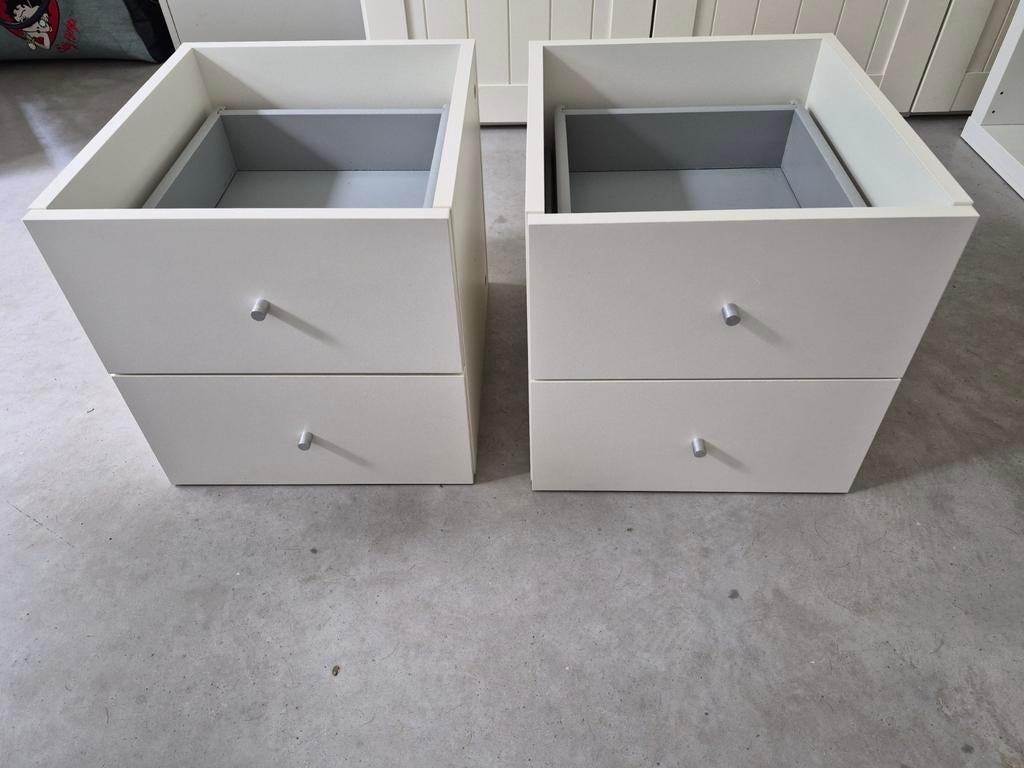 2 IKEA Kallax Inzet Lade-element met 2 lades, wit, Huis en Inrichting, Kasten | Ladekasten, Ophalen, Overige materialen, Minder dan 50 cm