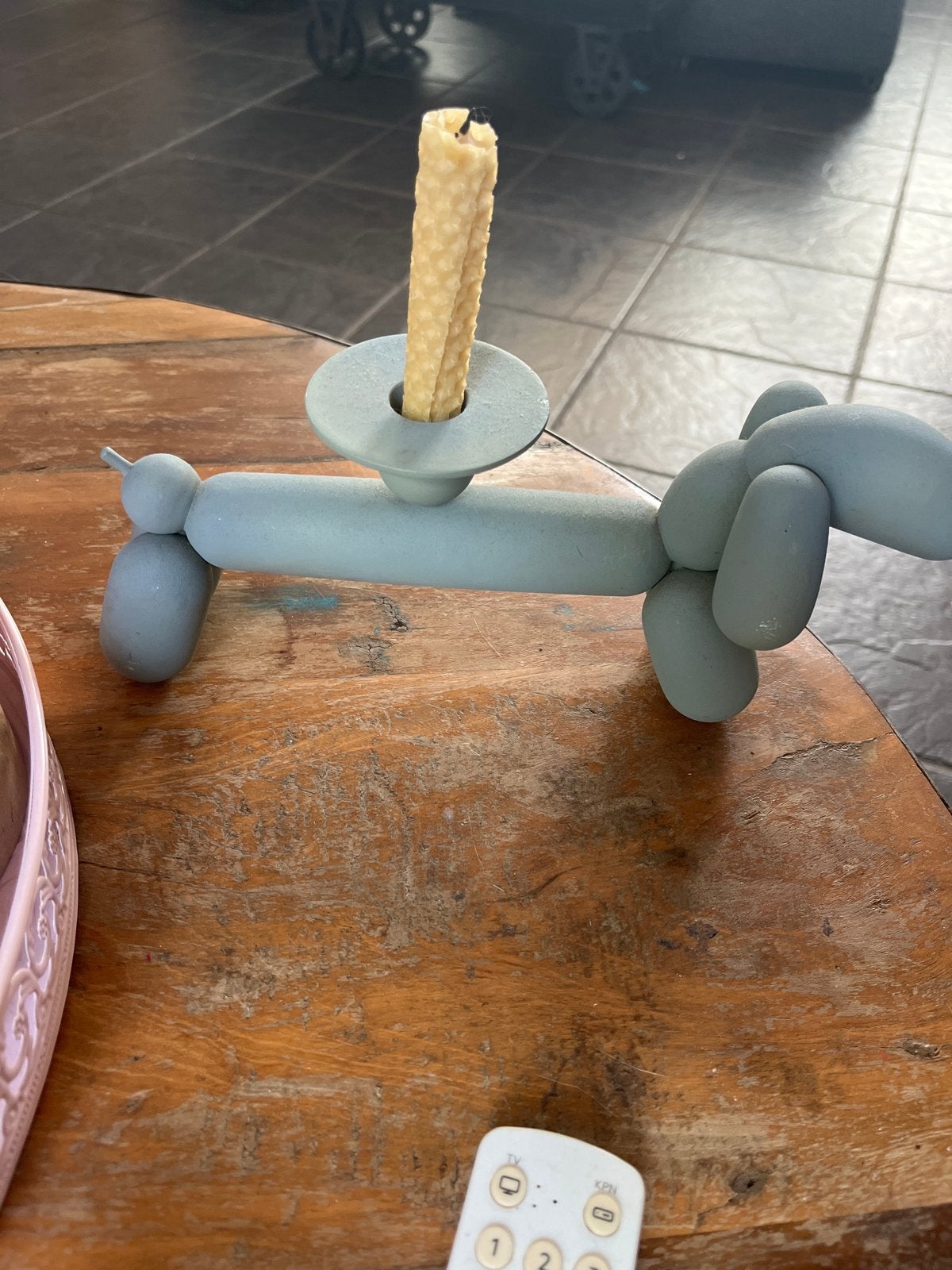 Fatboy Hotdog Kandelaar - Uniek en Speels Design, Kunststof, Gebruikt, Blauw, Ophalen of Verzenden