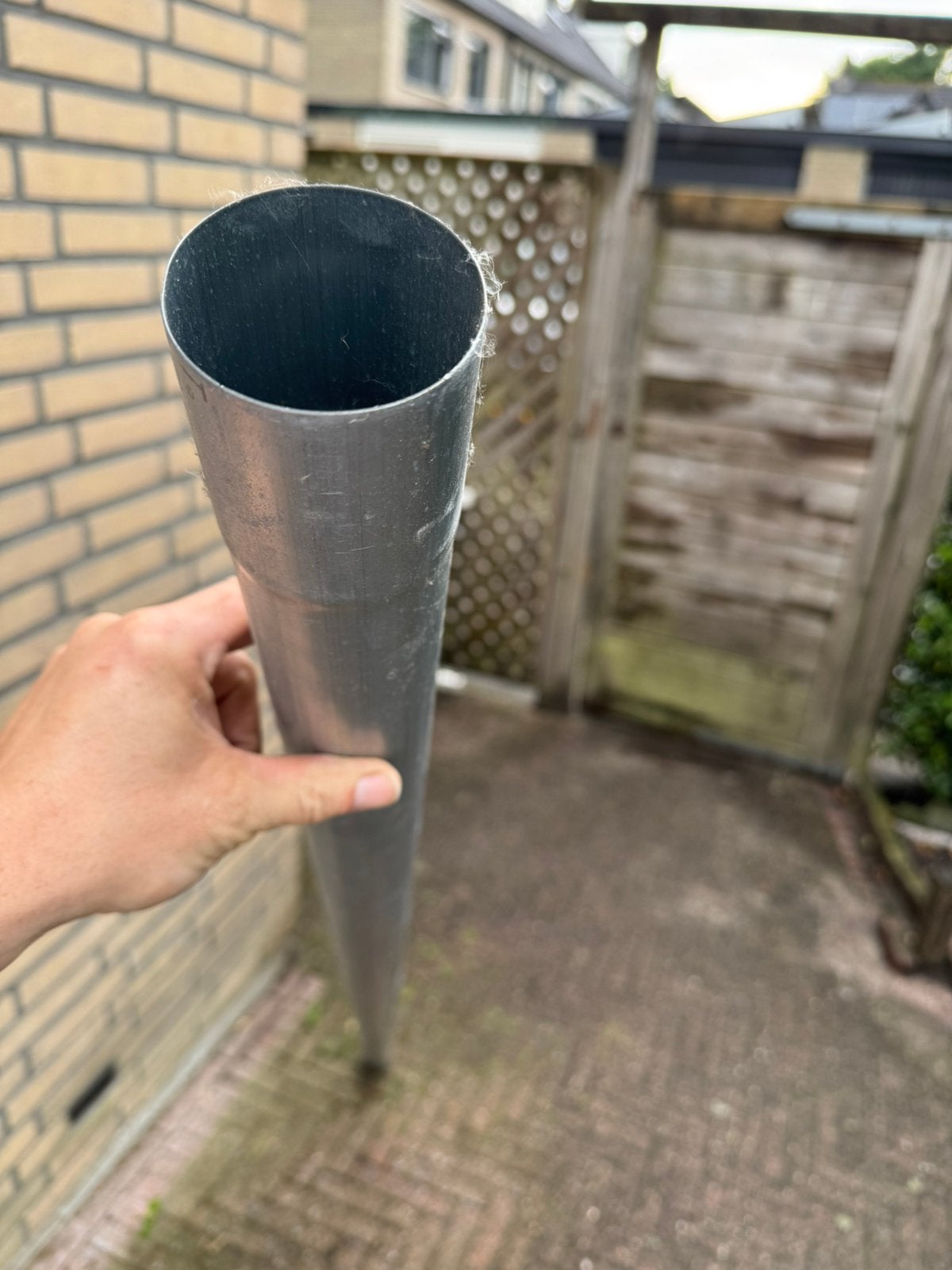Zinken hemelwater afvoer hwa 60mm, 2m1, Ophalen, Afvoer, 60 tot 80 mm, Zink