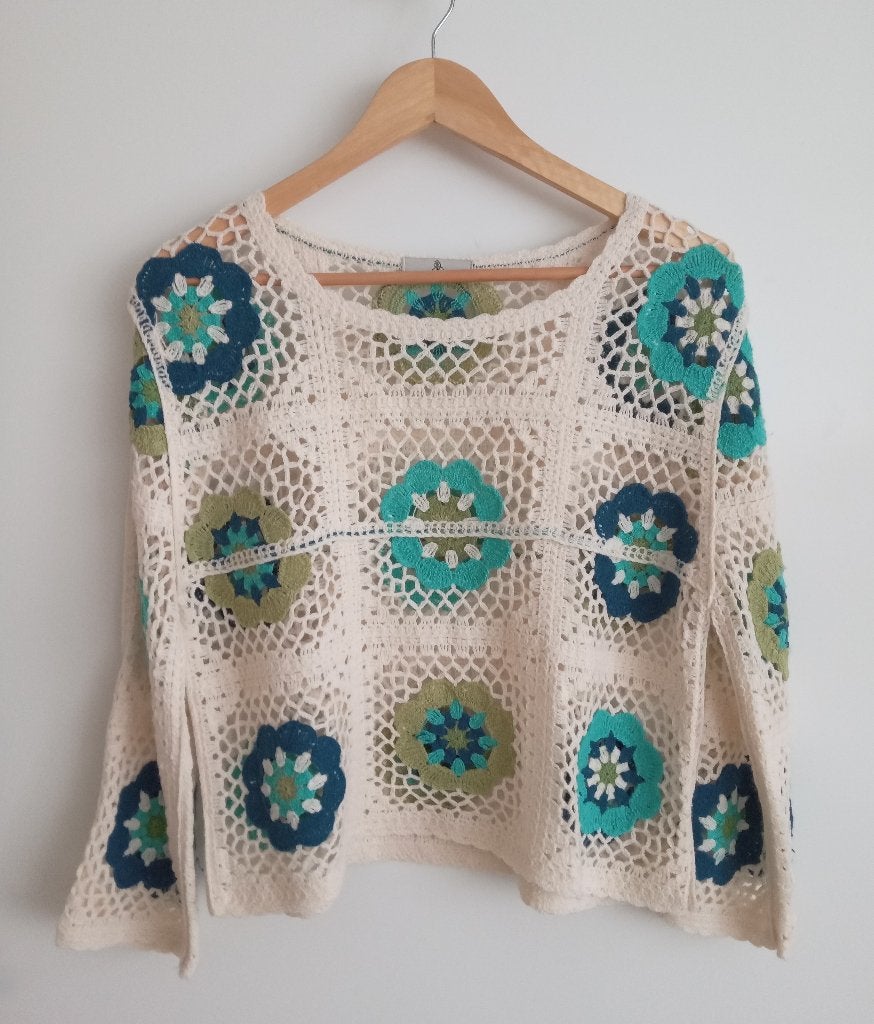Gehaakte granny square trui, maat M, nieuw, Kleding | Dames, Nieuw, Stichting Angel's Choice, Angelschoice@gmail.com, Oosterveldweg 15, 7274 DZ
