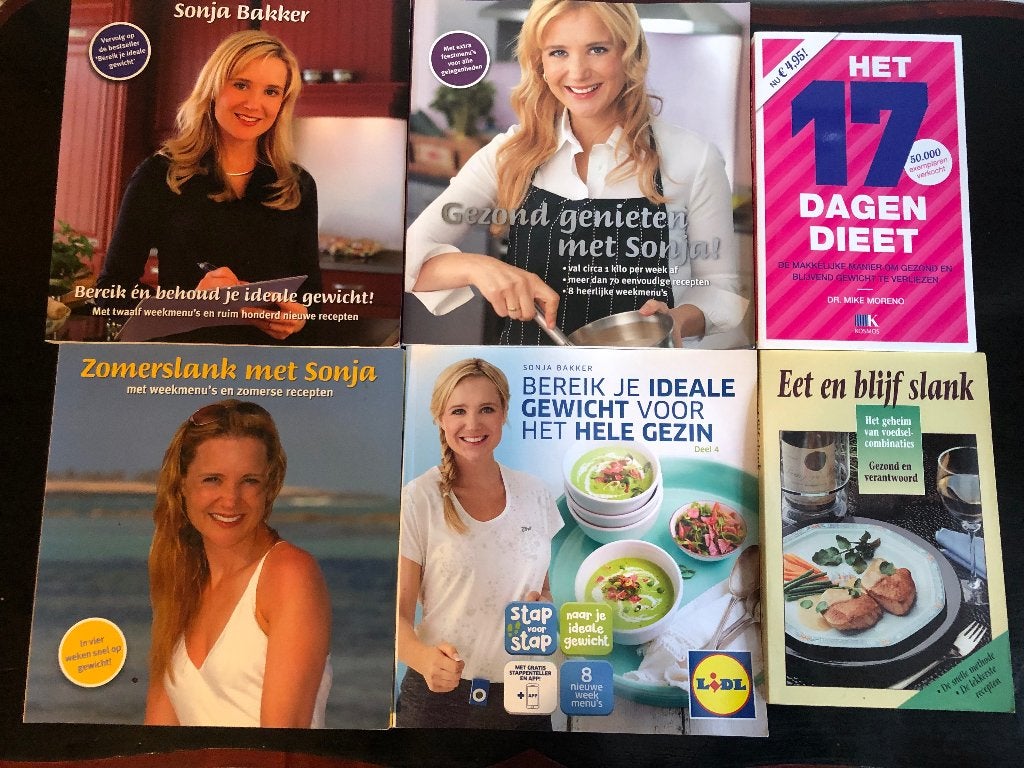 Set van 6 kookboeken, dieet, Sonja Bakker, Boeken, Ophalen of Verzenden, Zo goed als nieuw, Dieet en Voeding, Sonja Bakker