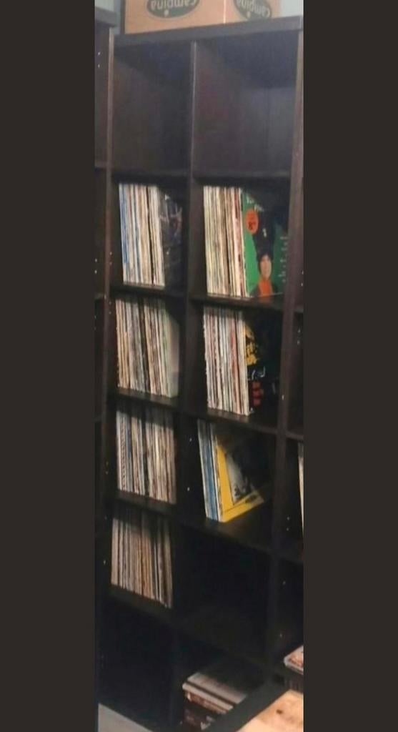 2x Vinyl kast / Platenkast, Ophalen, Met plank(en), Gebruikt, 200 cm of meer