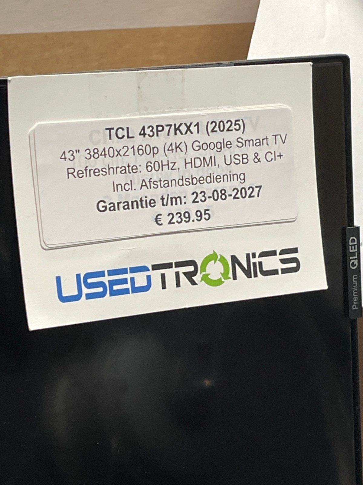TCL 43P7KX1 (2025) 43" 4K QLED Google Smart TV, Overige merken, QLED, 50 Hz, Ophalen of Verzenden