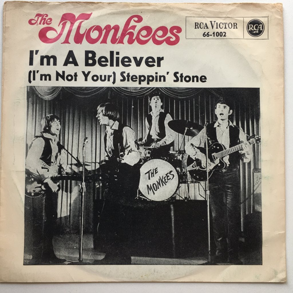 S166 Monkees I'm a believer/ Steppin’ stone GERM 67 €3, Gebruikt, 7 inch, Ophalen of Verzenden, Fotohoes