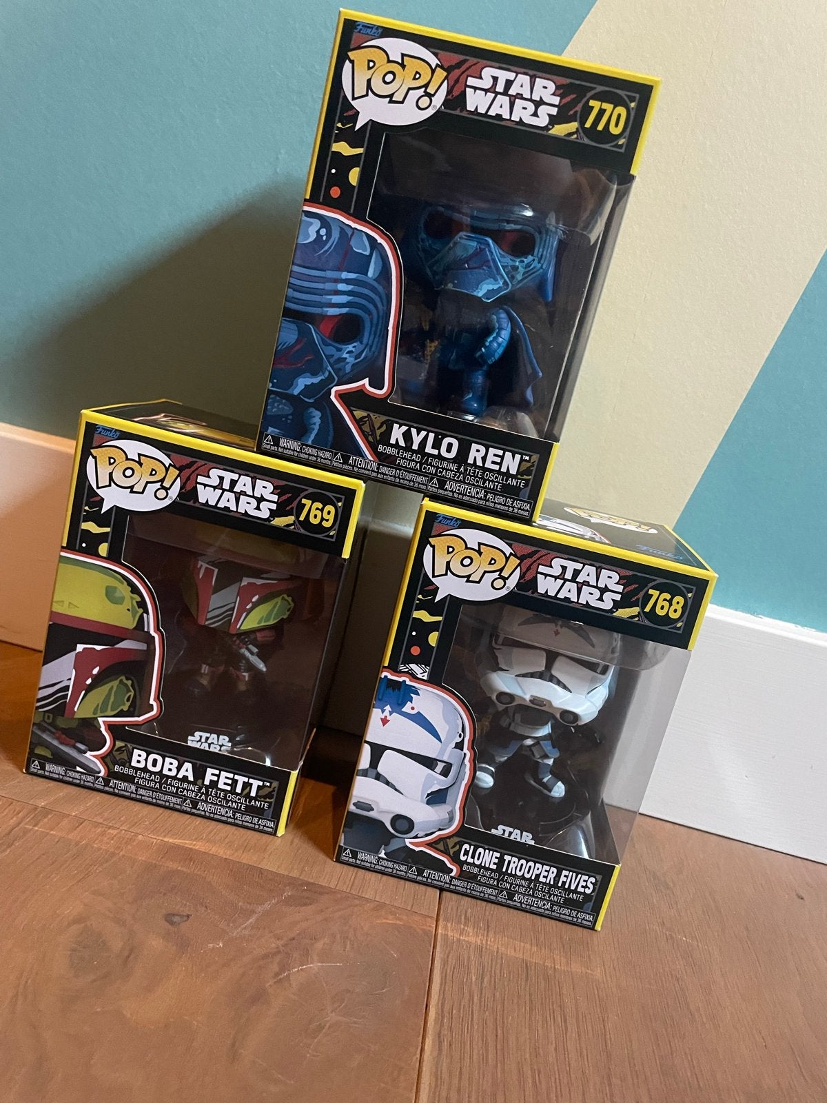 Funko Pop! Star Wars: Kylo Ren, Boba Fett, Clone Trooper Fiv, Ophalen, Nieuw