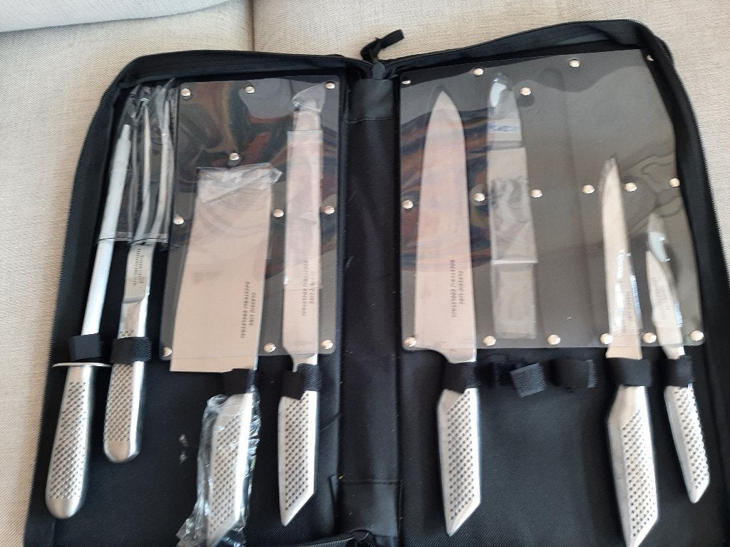 Classic line 7 delige koksmessen set (2 messen ontbreken), Huis en Inrichting, Keuken | Bestek, Bestekset, Overige typen, Ophalen of Verzenden