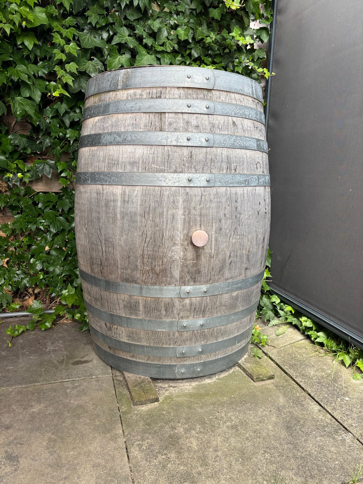 Wijnvat / regenton van eikenhout 325 liter, Ophalen, Gebruikt