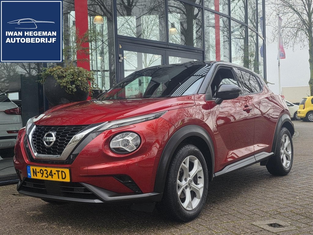 Nissan Juke 1.0 DIG-T Tekna AUTOMAAT | Trekhaak | Navigatie, Auto's, Nissan, Bedrijf, Te koop, Juke, 360° camera, ABS, Adaptive Cruise Control
