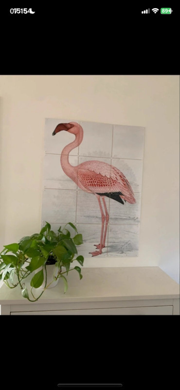 IXXXI Flamingo wanddecoratie 60x80 cm, Ophalen, Schilderij, Zo goed als nieuw, Met ophangsysteem